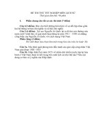 Đề thi thử tốt nghiệp THPT môn lịch sử năm 2012 đề số 27