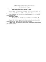 Đề thi thử tốt nghiệp THPT môn lịch sử năm 2012 đề số 29