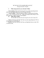 Đề thi thử tốt nghiệp THPT môn lịch sử năm 2012 đề số 26