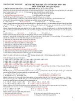 Đề thi thử đại học khối B môn sinh học năm 2012 đề số 128