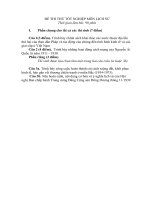 Đề thi thử tốt nghiệp THPT môn lịch sử năm 2012 đề số 31