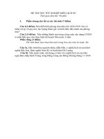 Đề thi thử tốt nghiệp THPT môn lịch sử năm 2012 đề số 30