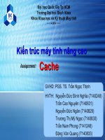 Tiểu luận môn kiến trúc máy tính tìm hiểu về cache 