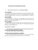 Đề thi thử tốt nghiệp THPT môn lịch sử năm 2012 đề số 15