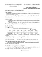 Đề thi thử đại học khối C môn địa lý năm 2012 đề số 53