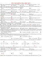 ÔN TẬP KIỂM TRA HỌC KÌ I  môn vật lý 12