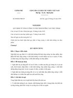 Nghị định quy định về tăng cường vi chất dinh dưỡng vào thực phẩm