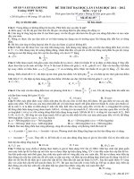 Đề thi thử đại học khối A , A1 môn vật lý năm 2012 đề số 100