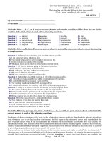 Đề thi thử đại học khối A1, D môn tiếng anh năm 2012 đề số 62