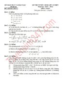 Đáp án đề thi môn toán vào lớp 10 TPHCM năm 2013