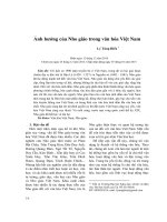 Ảnh hưởng của nho giáo trong văn hóa việt nam