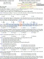 Đáp án đề thi cao đẳng môn lý khối A, A1 năm 2013 của bộ GD&ĐT