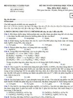 Đáp án đề thi đại học môn hóa khối A năm 2013 mã đề 617