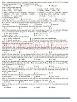 Đáp án đề thi thử đại học môn hóa năm 2013