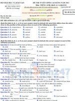 Đáp án đề thi cao đẳng môn anh khối A1, D năm 2013 của bộ GD&ĐT