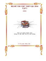 Bộ đề thi thử THPT quốc gia năm 2016 tập 2 môn toán