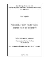 Nghệ thuật trần thuật trong truyện ngắn đỗ bích thúy