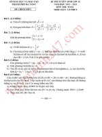 Đáp án đề thi vào lớp 10 môn toán Đà Nẵng năm 2013