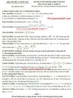 Đề thi đại học môn toán khối A, A1 năm 2013