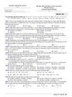 Đề thi thử đại học khối B môn hóa năm 2012 đề số 26