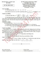 Đáp án đề thi vào lớp 10 môn toán Hà Tĩnh năm 2013