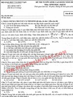 Đáp án đề thi cao đẳng môn sinh khối B năm 2013 của bộ GD&ĐT