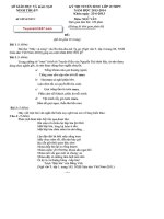 Đáp án đề thi môn văn vào lớp 10 Ninh Thuận năm 2013