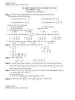 Tổng hợp đề thi lớp 6 học kì 2 môn toán năm 2013 (Phần 7)