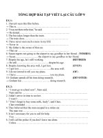 Bài tập viết lại câu trong tiếng anh lớp 9   bài số 5 