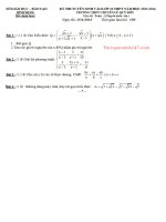 Đáp án đề thi môn toán lớp 10 chuyên Lê Qúy Đôn tỉnh Bình Định năm 2013