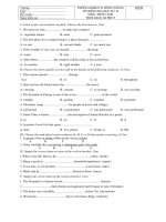 Tổng hợp đề thi lớp 8 học kì 2 môn tiếng anh năm 2013 (Phần 2)