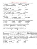 Tổng hợp đề thi thử vào lớp 10 môn tiếng anh năm 2013 (Phần 1)