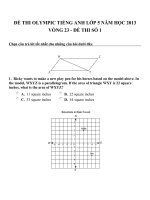 Đề thi olympic tiếng anh lớp 5 năm học 2013 vòng 23   đề thi số 2 