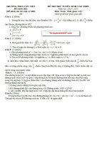 Đề thi thử vào lớp 10 môn toán năm 2013 (Có đáp án)