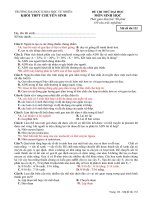 Tổng hợp đề thi thử đại học khối B môn sinh học năm 2013 (Phần 2)