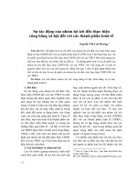 Sự tác động của nhóm lợi ích đến thực hiện công bằng xã hội đối với các thành phần kinh tế