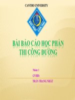 Bài báo cáo học phần thi công đường