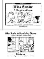 Sách tiếng Anh cho trẻ em Book 36 miss susie a handclap game 
