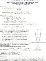 Đáp án đề thi môn toán lớp 10 tỉnh ĐỒNG NAI năm 2012
