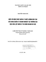 Một số biện pháp quản lý chất lượng đào tạo của khoa quản lý doanh nghiệp tại trường đại học dân lập quản lý và kinh doanh hà nội 