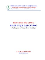 Đề Cương Bài Giảng Pháp Luật Đại Cương