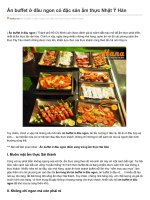 Ăn buffet ở đâu ngon có đặc sản ẩm thực Nhật Ý Hàn