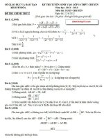 Đề thi môn toán lớp 10-chuyên KHÁNH HÒA năm 2012