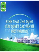Bài giảng sinh thái ứng dụng giải quyết các vấn đề môi trường