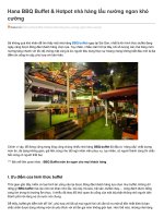 Hana BBQ Buffet  Hotpot nhà hàng lẩu nướng ngon khó cưỡng