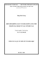Tóm tắt luận án Biến đổi không gian văn hóa buôn làng Ê Đê ở Buôn Ma Thuột từ sau 1975 đến nay