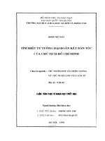 Tìm hiểu tư tưởng đại đoàn kết dân tộc của chủ tịch hồ chí minh 