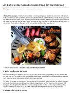 Ăn buffet ở đâu ngon điểm sáng trong ẩm thực Sài Gòn