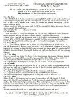 Đề thi thử vào lớp 10 chuyên hóa đề số 8