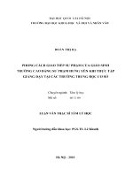 Phong cách giao tiếp sư phạm của giáo sinh trường cao đẳng sư phạm hưng yên khi thực tập giảng dạy tại các trường trung học cơ sở